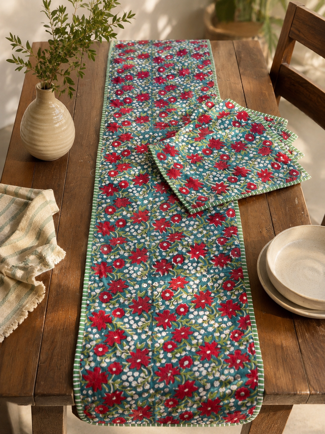 Wildflower Garden Table Runner & Mats Set