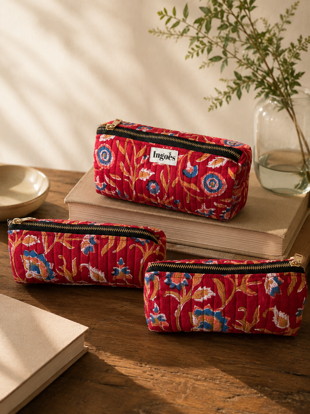 Paisley Bloom Set Of 3 Pouches