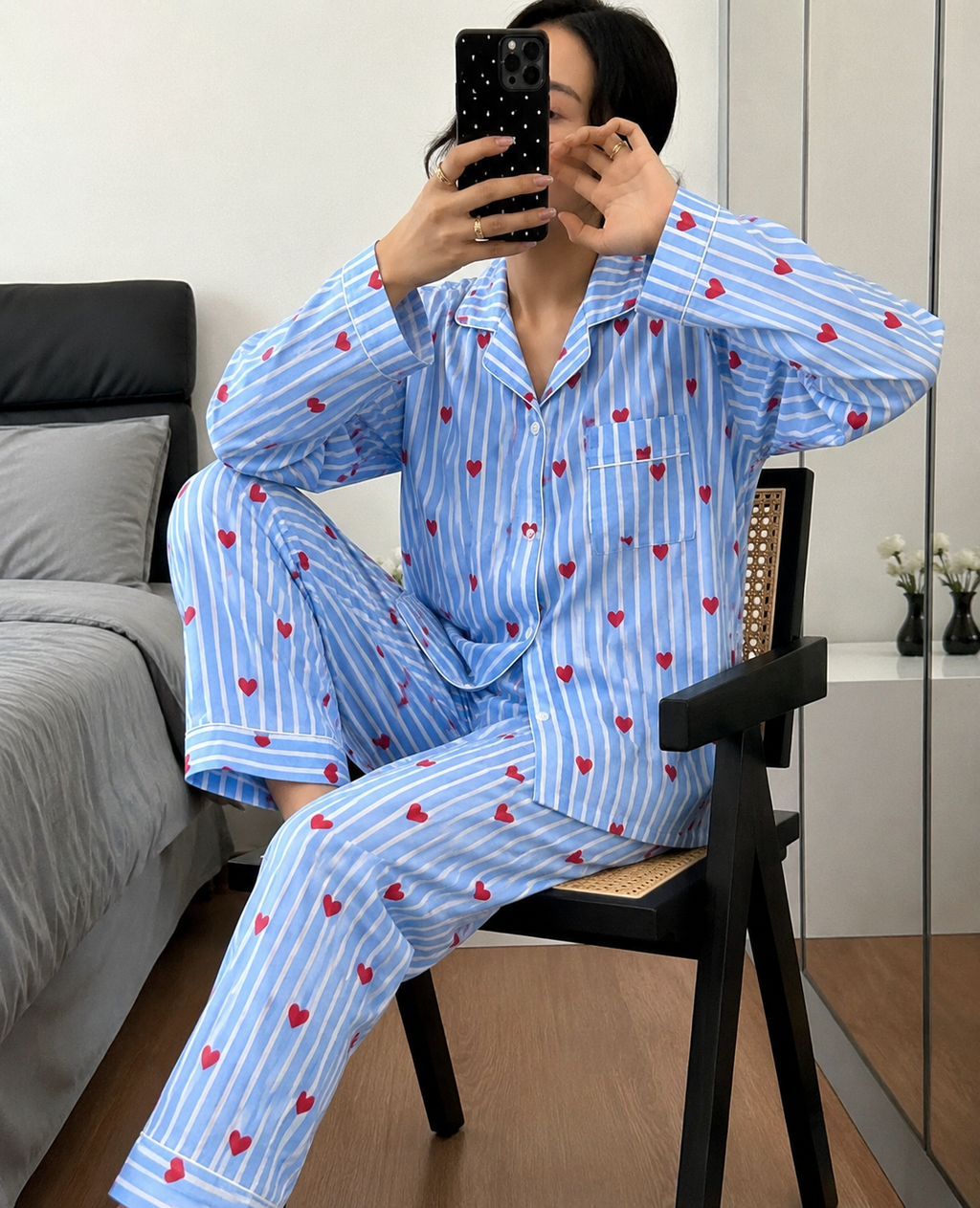 Whimsy Hearts Blue Lounge Set