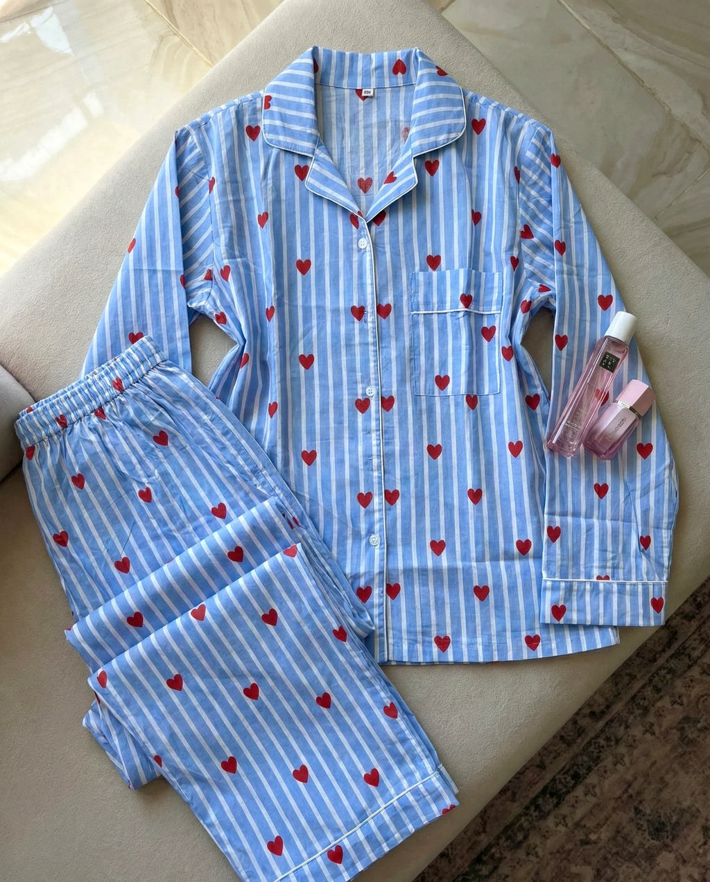 Whimsy Hearts Blue Lounge Set