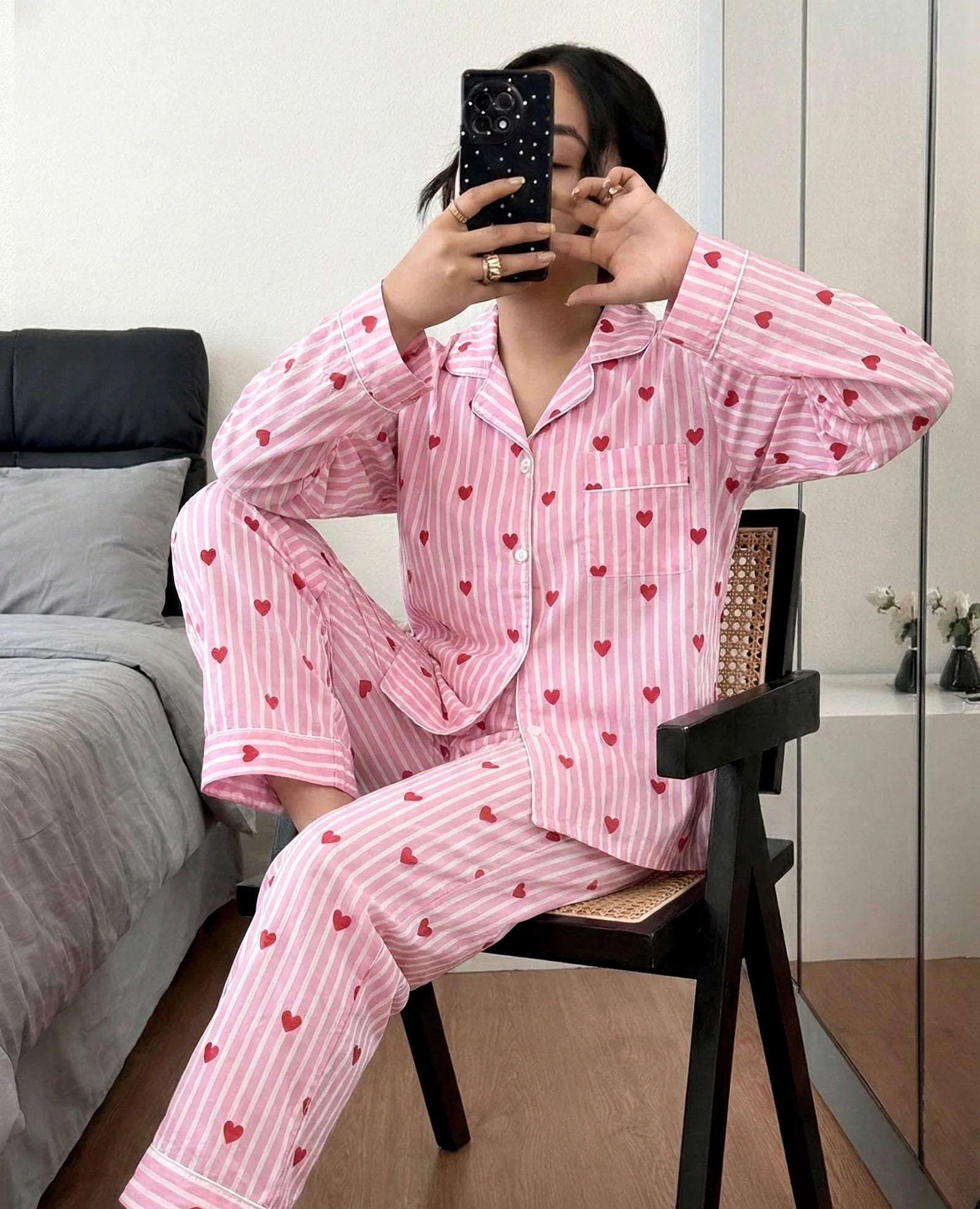 Pink Whimsy Hearts Lounge Set